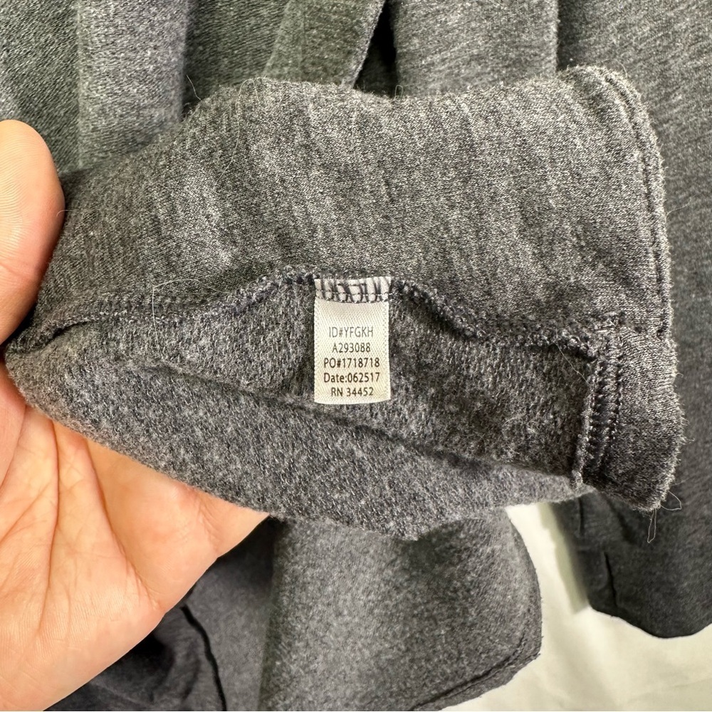 Cuddl Duds Charcoal Gray Open Front Long Sleeve Cardigan Size S/M - Picture 3 of 6